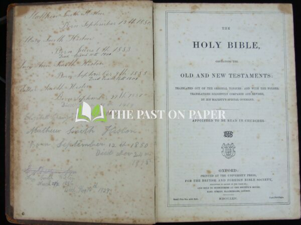 Small Leather Bible of Matthew Smith of Histon, Cambridgeshire, 1865 - Image 3