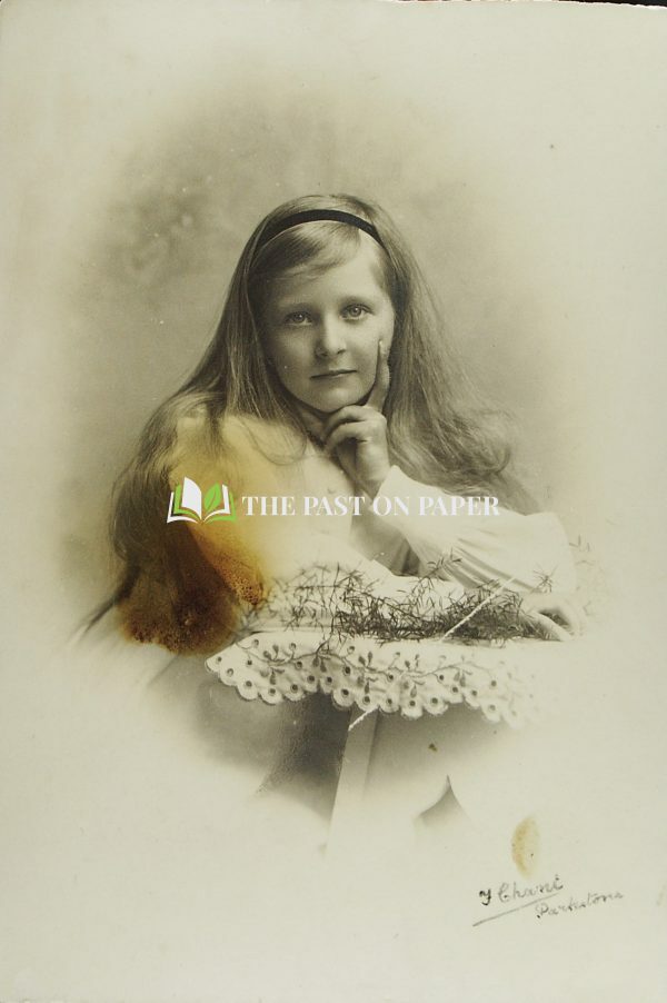 Cabinet Card of Peggy Jennings aged 12, Parkstone, 1917