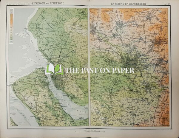 Victorian town maps of Liverpool and Manchester, Published 1891