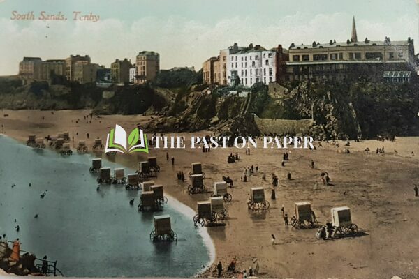 Used postcard of South Sands, Tenby, Posted 1911