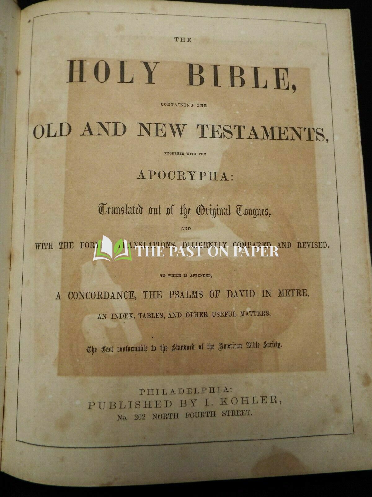 Thomas Family Bible, 1860s - Past on Paper