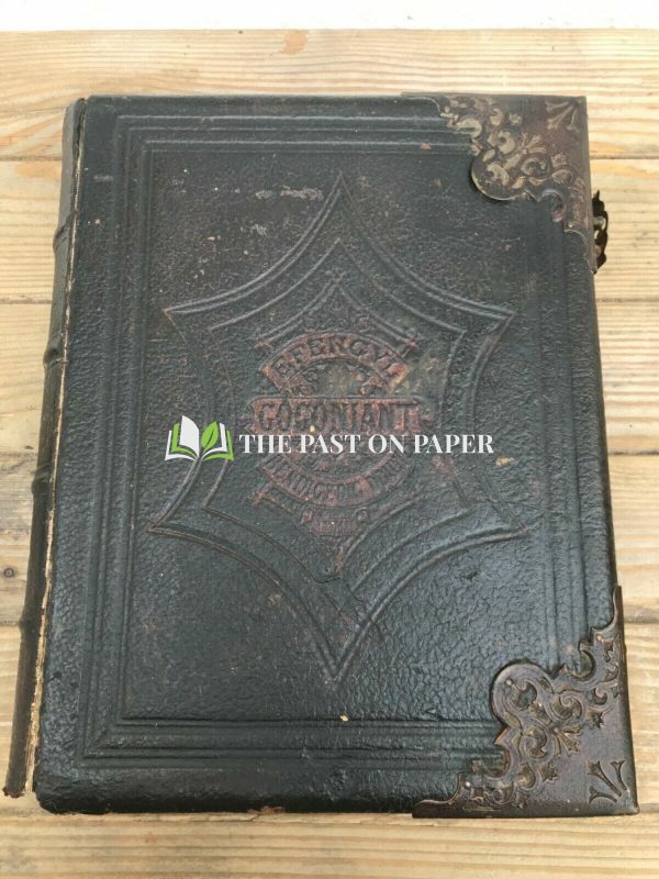 Victorian leather Welsh Family Bible with Birth Death Entries Joseph Family